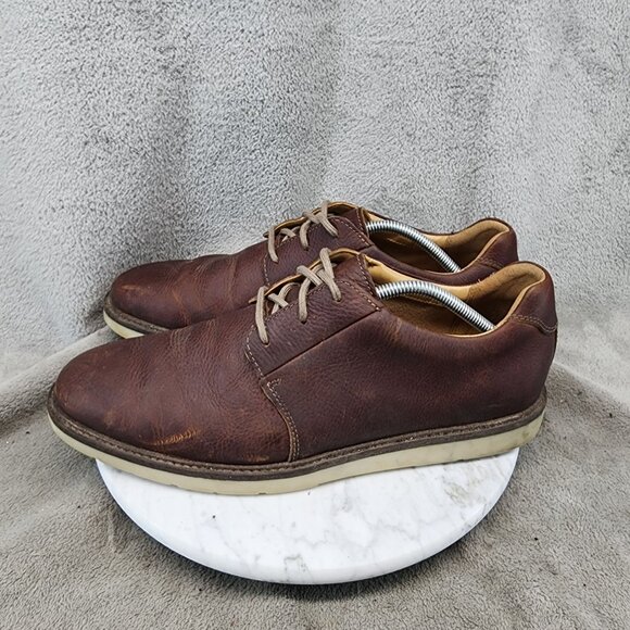 Clarks Shoes Mens Size 11 Brown Leather Collections Lace Up Derby Oxfords *Read* main image 8
